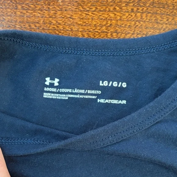 Under Armour Women’s Project Rock Navy T-Shirt Large - Picture 3 of 9
